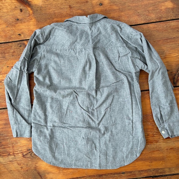 LOFT cotton flannel button down shirt - Picture 2 of 7